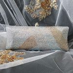 Silver Slim Occasion Clutch with Sparkling Crystal Finish
